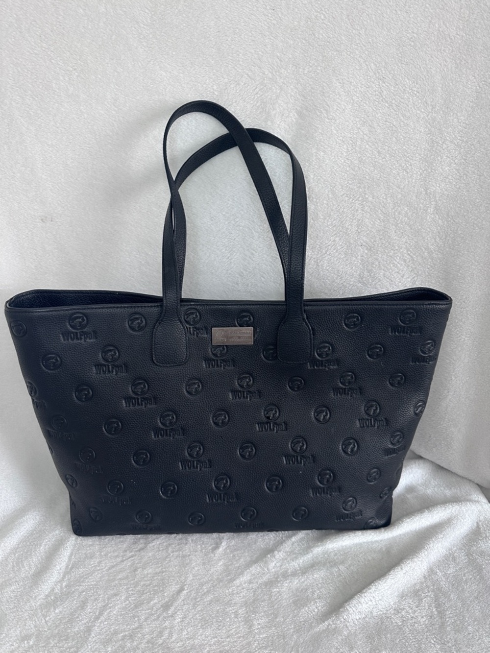 WOLF Black Embossed Logo Tote